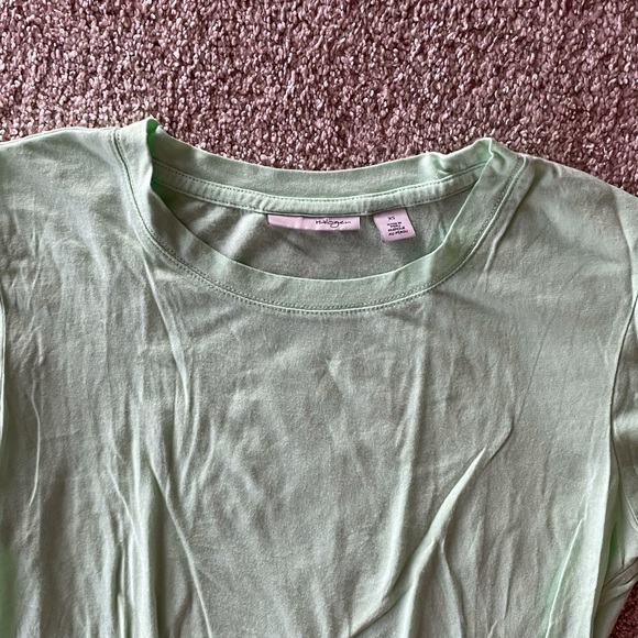 Halogen basic tee t-shirt slim fit hip length mint green solid size XS - Picture 3 of 5